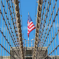 Stars and Stripes on Brooklyn Bridge